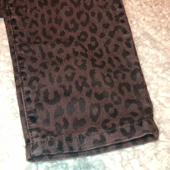 free People Womens Leopard Cheetah Print Stretch Crop Jeans Size 29 Brown 31x25 - Picture 3 of 11